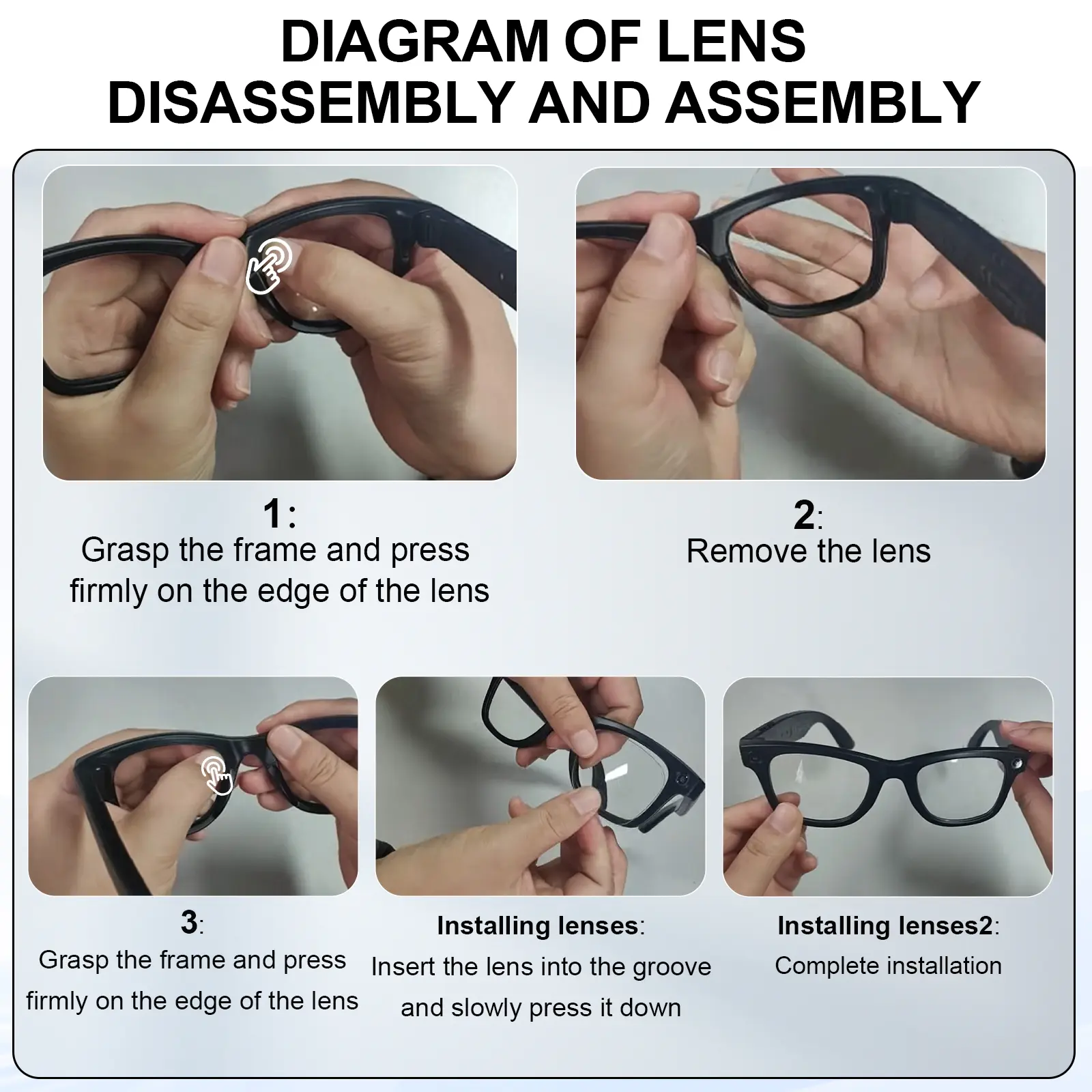 Bluetooth Smart Glasses with 8MP Camera