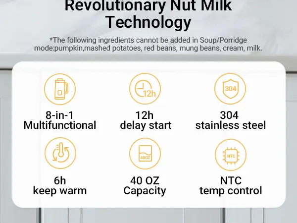 Bear 8-in-1 nut milk maker detail image 2