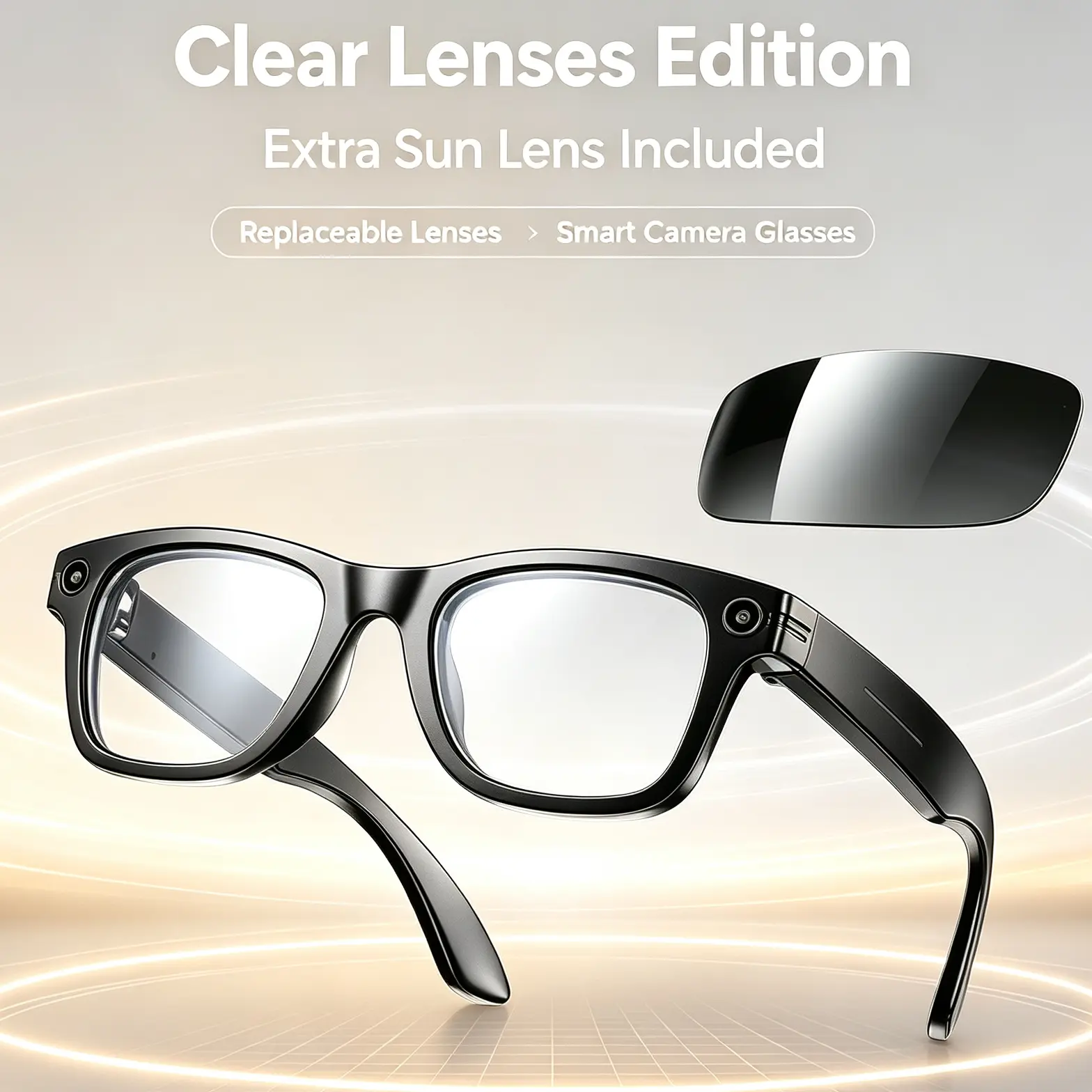 Bluetooth Smart Glasses with 8MP Camera
