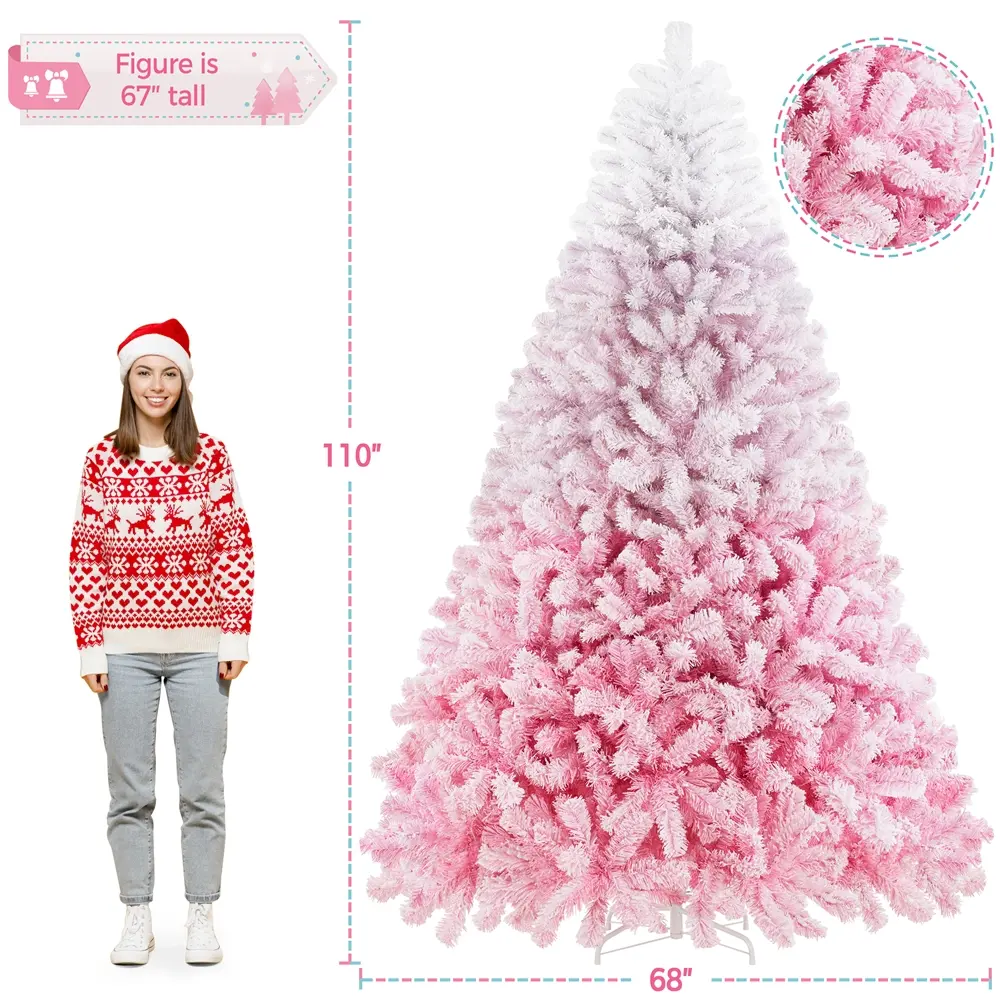 Artificial Christmas tree - Pink Gradient-9FT