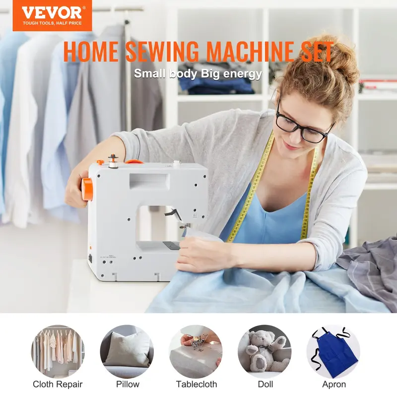 Portable Sewing Machine with 38 Stitches and Foot Pedal