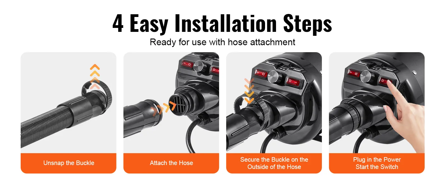 Pet dryer hose installation