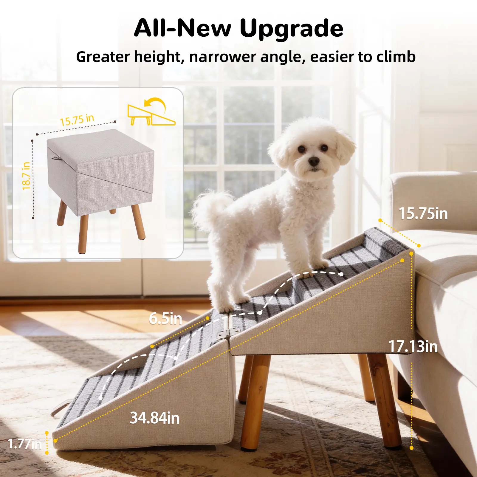 Convertible wooden dog ramp