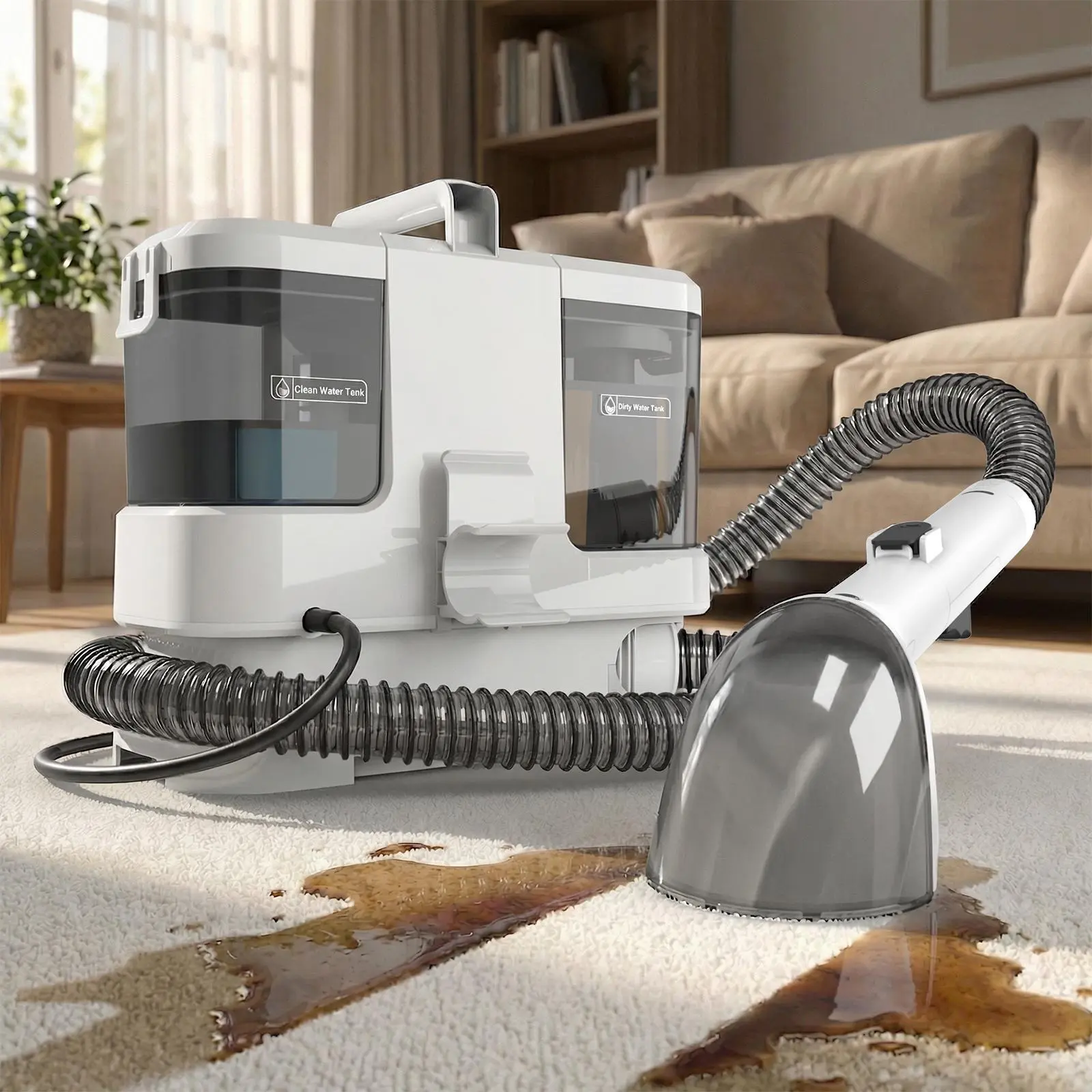 Lubluelu Spot Cleaner for Carpets & Upholstery 450W 13.5KPa