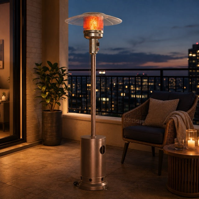 Patio heater on balcony