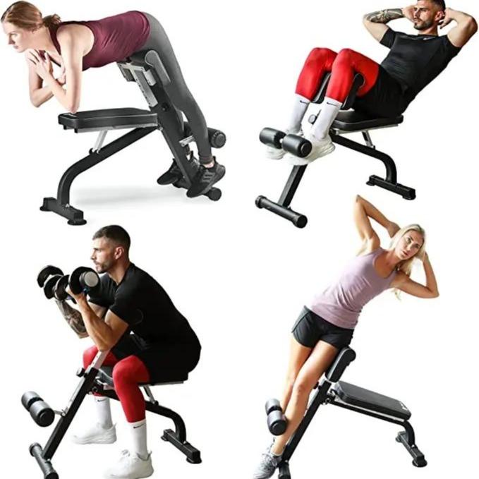 Adjustable Roman Chair Back & Glute Extension Bench