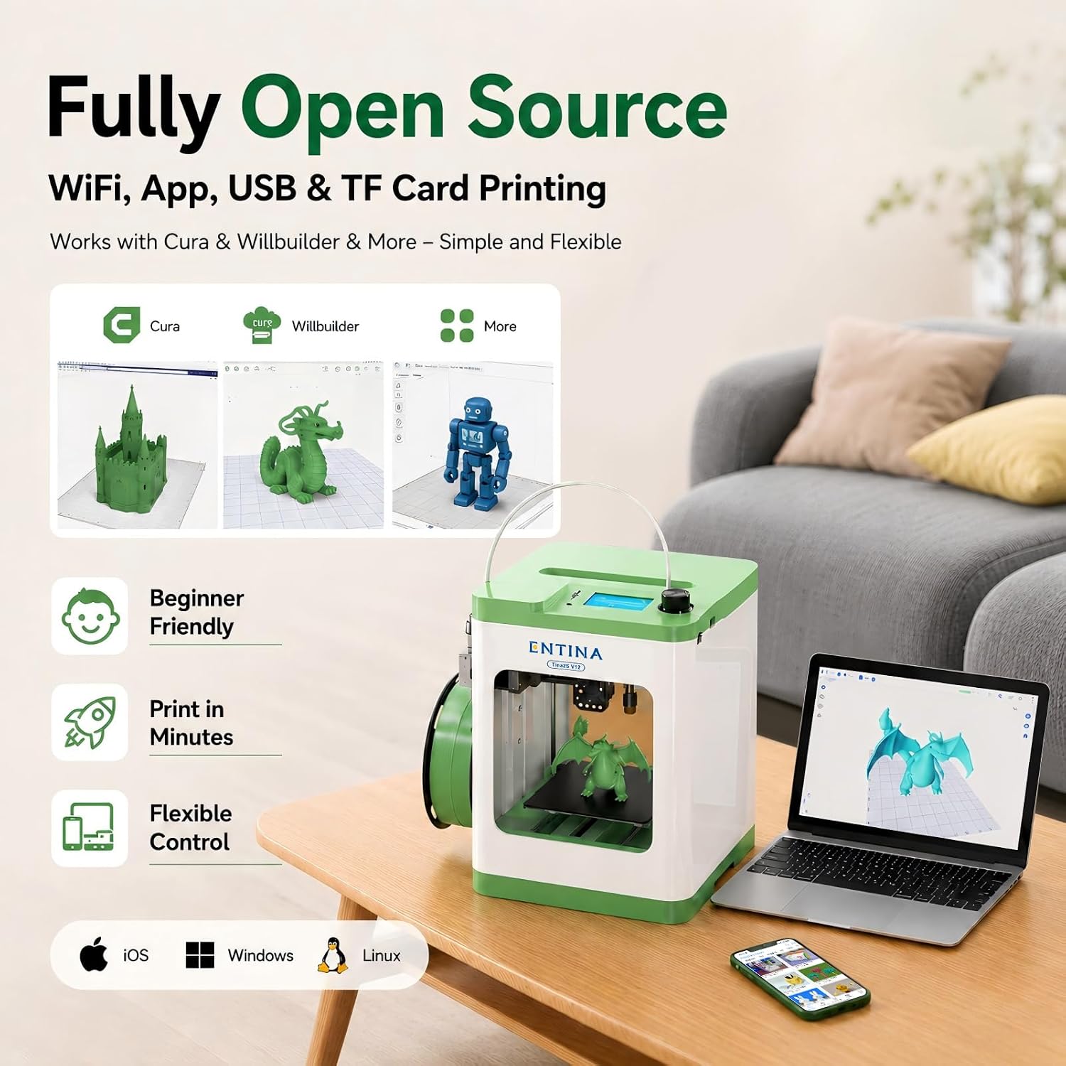 Tina2S 3D printer feature image 6