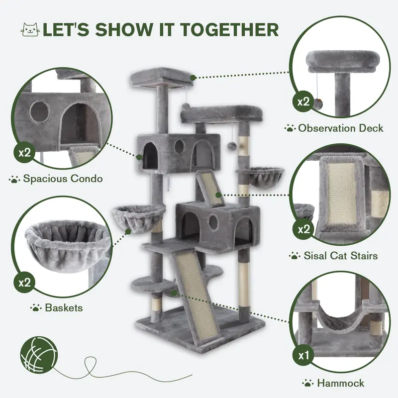 Multi-level cat tree tower product image 2