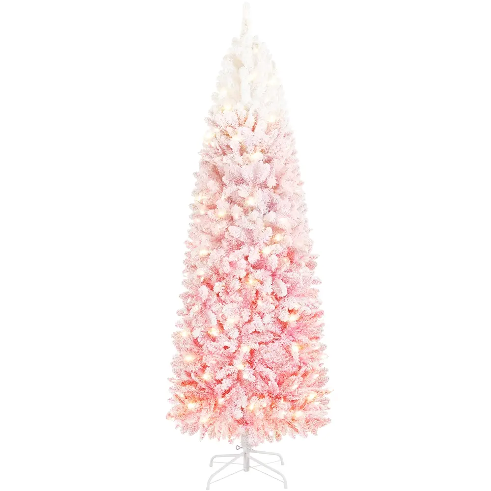 Artificial Christmas tree - Pencil Pink Gradient-7.5FT