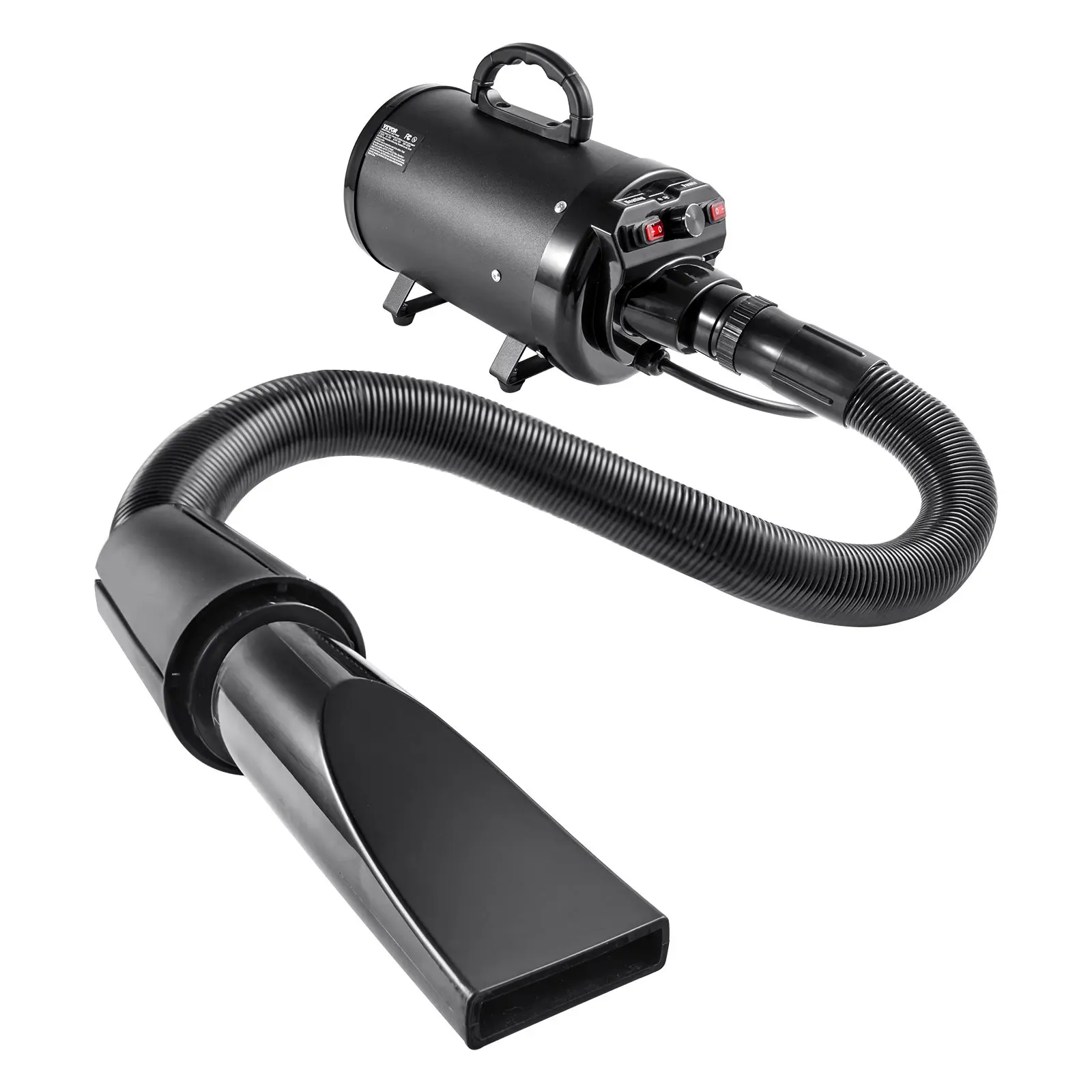 VEVOR Portable Dog Blow Dryer 2000W Pet Grooming Dryer with Nozzles