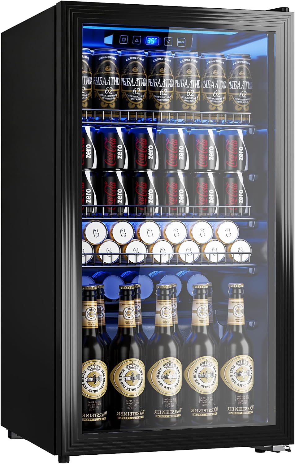 Blue LED beverage cooler