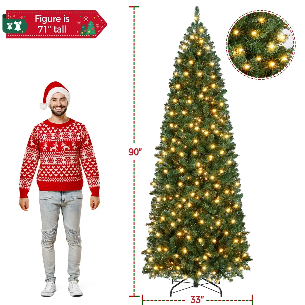 Artificial Christmas tree - Pencil Pure Green-9FT