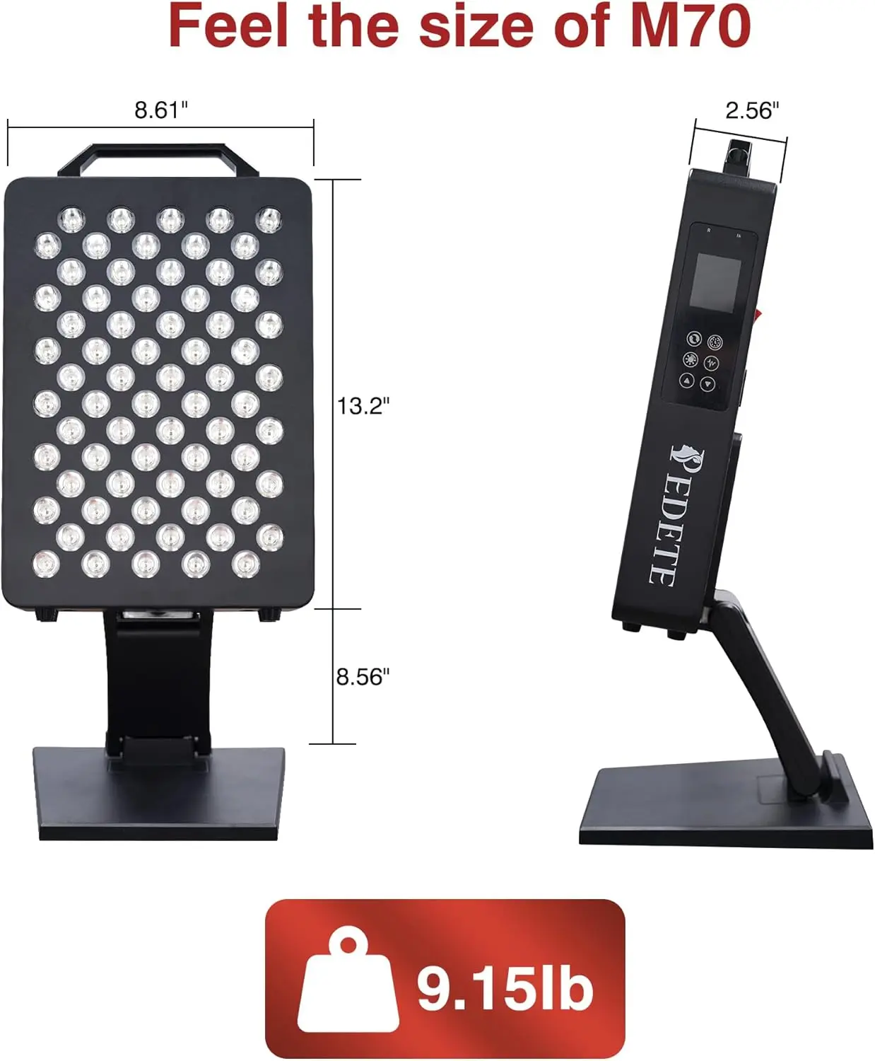 PEDETE Red Light Therapy Panel for Skin & Body Recovery