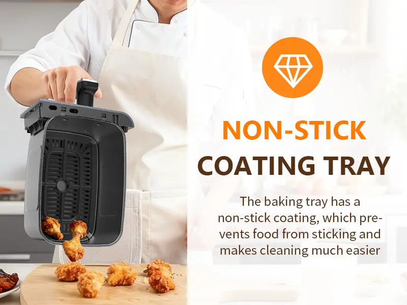 Air fryer touchscreen controls