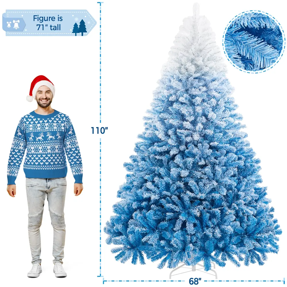 Artificial Christmas tree - Lake Blue Gradient-9FT