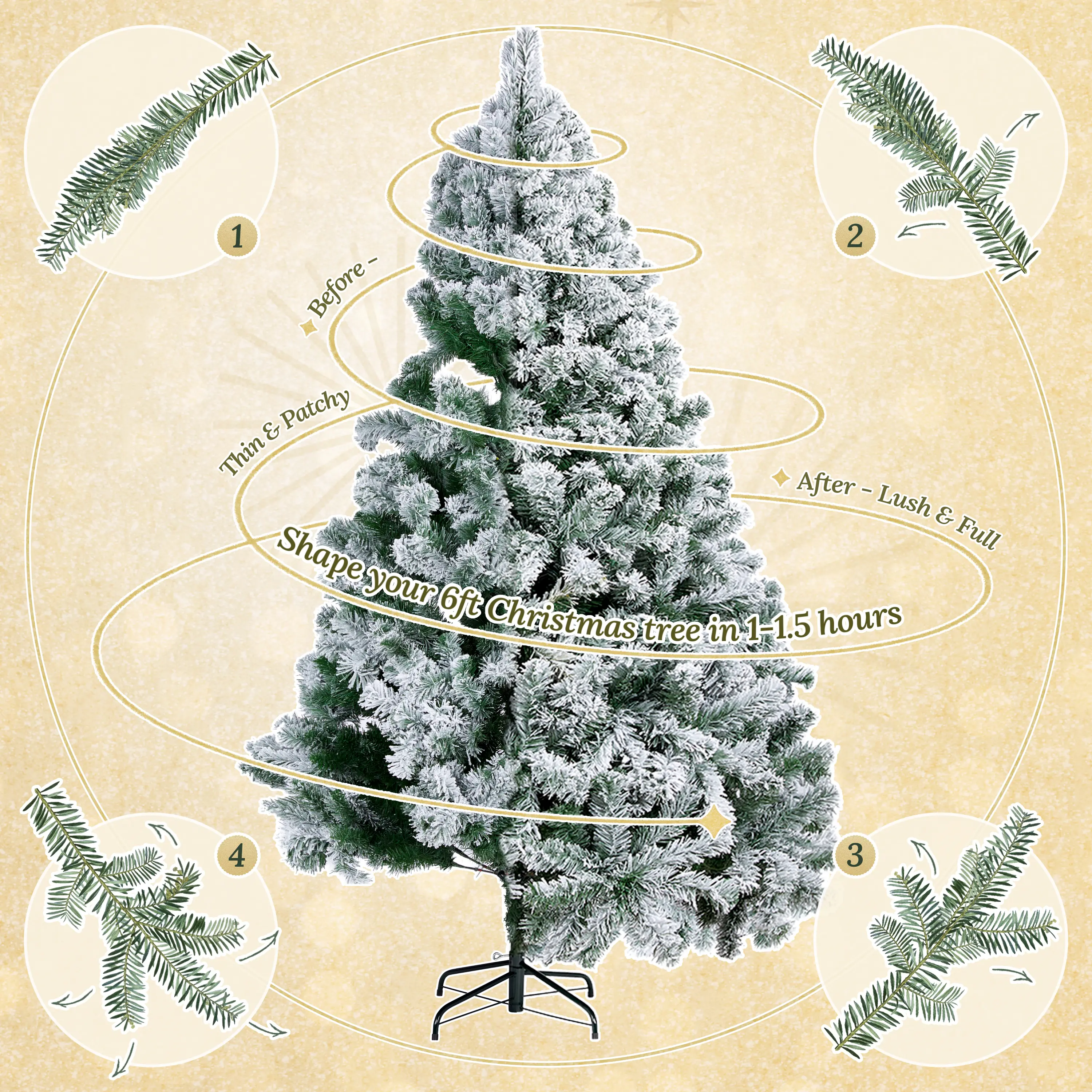 Pre-lit artificial Christmas tree product image 5