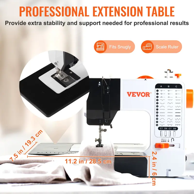 Portable Sewing Machine with 38 Stitches and Foot Pedal