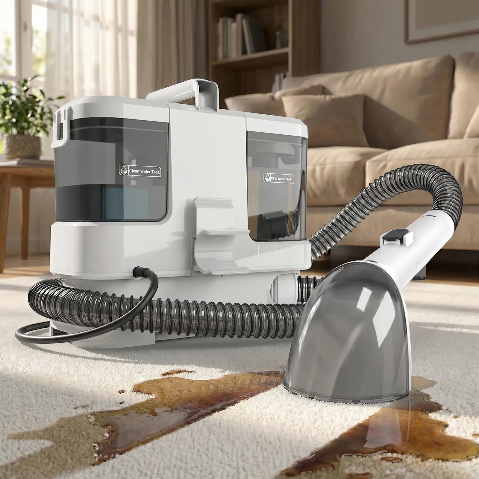 Lubluelu Spot Cleaner for Carpets & Upholstery 450W 13.5KPa