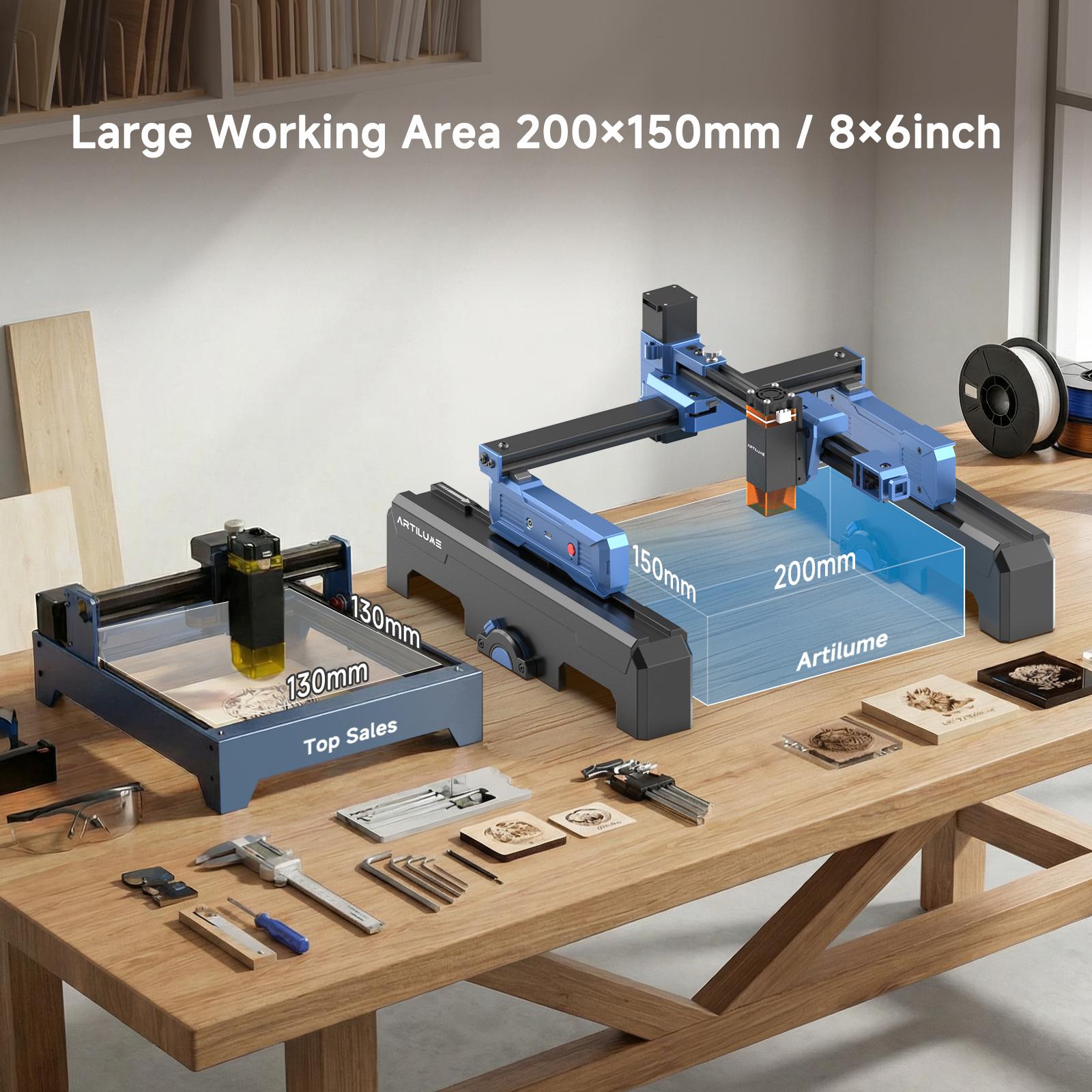 ARTILUME T1 desktop laser engraver setup
