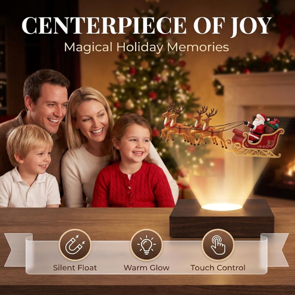 Warm LED Santa sleigh and reindeer decoration product photo 4