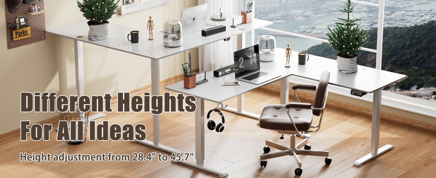 Electric height adjustment range