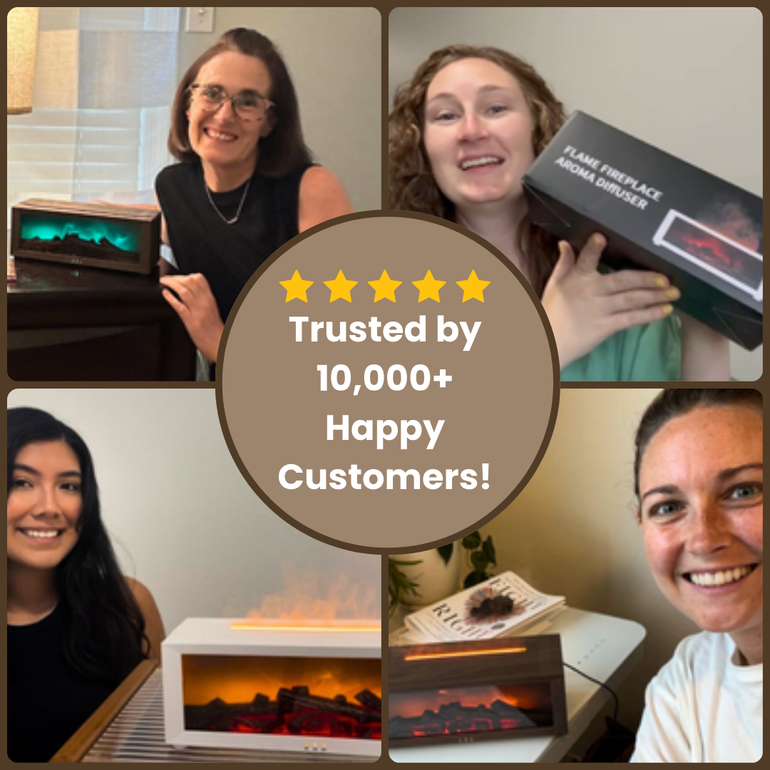 Customer showcase collage of fireplace diffusers