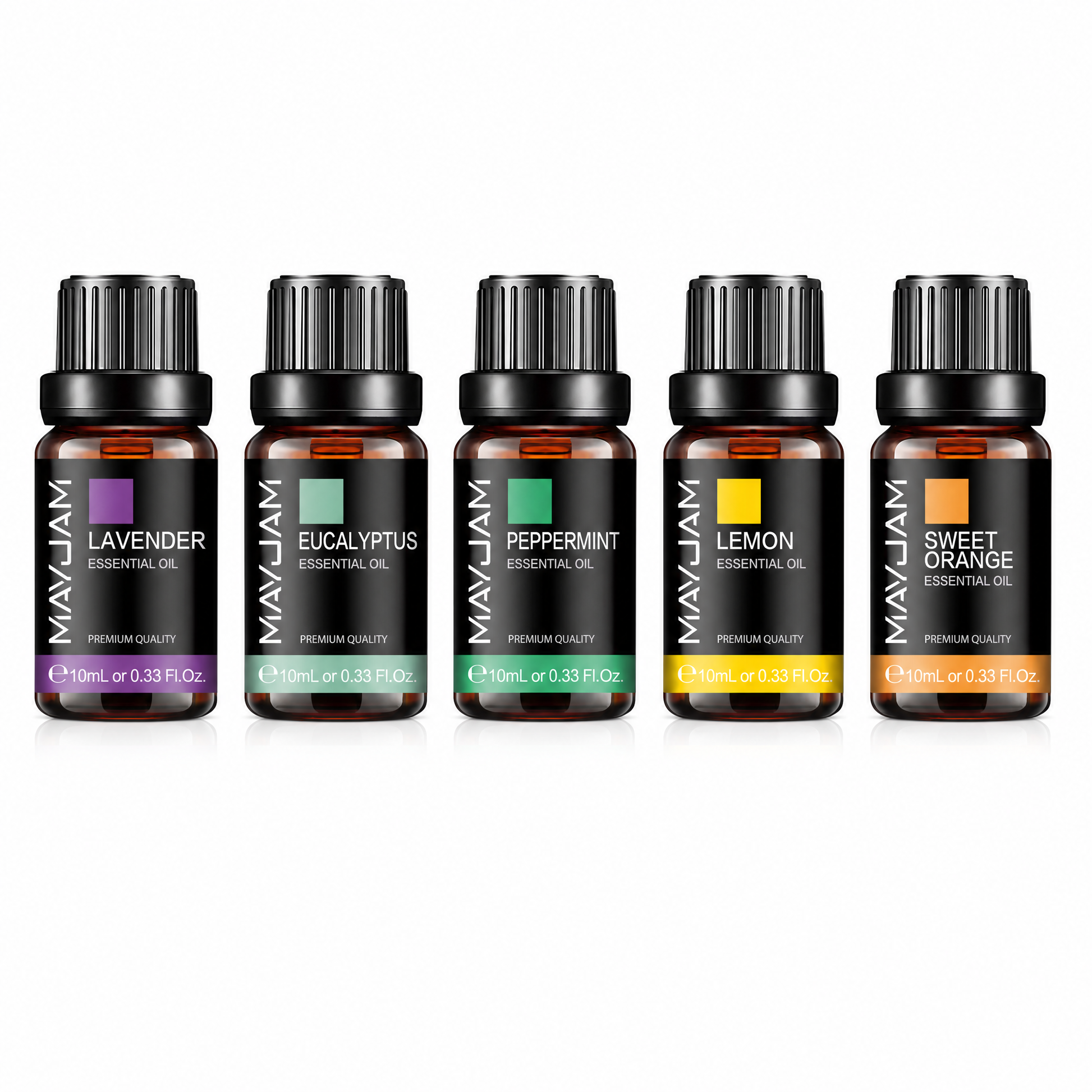 Five-bottle festive essential oil set