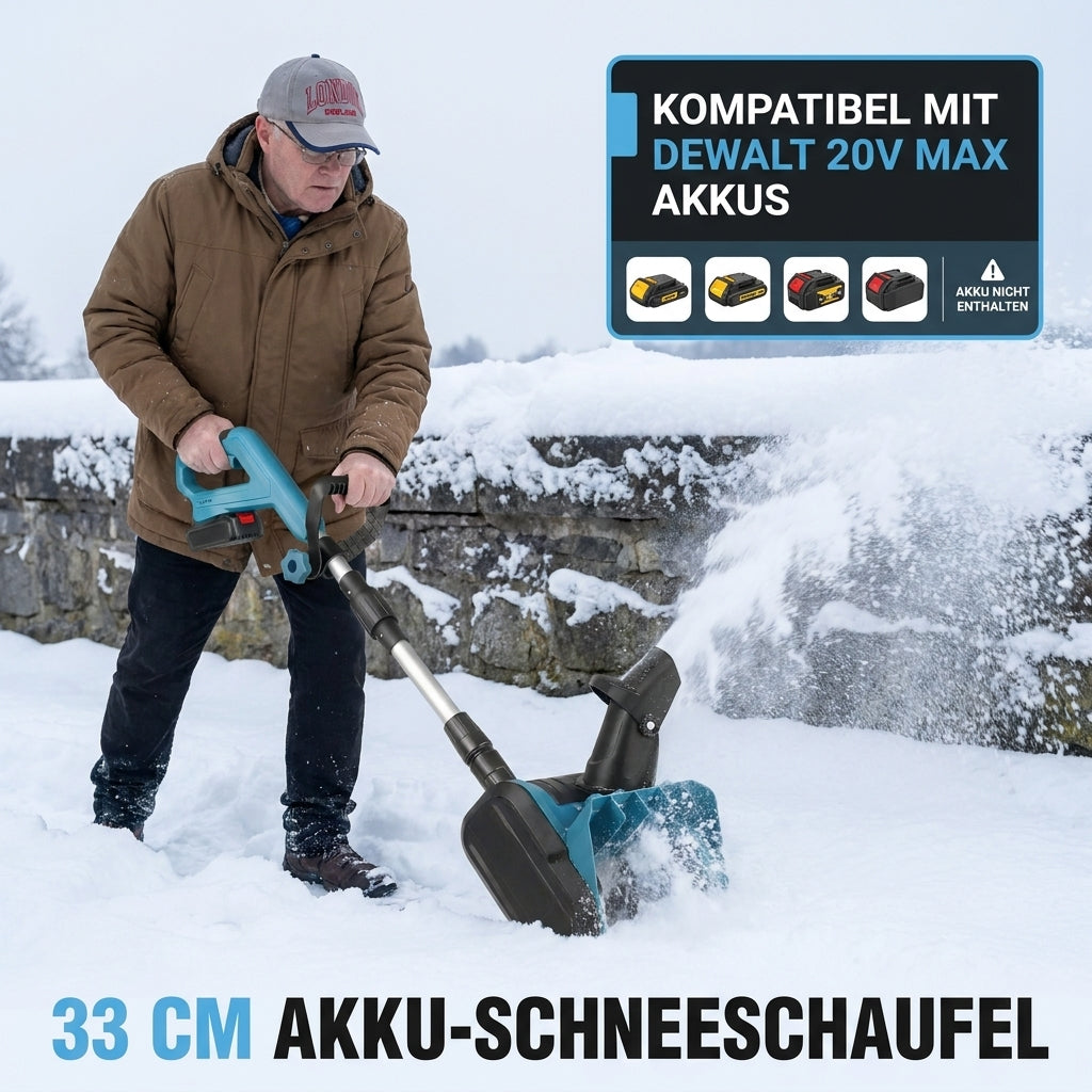 33 cm snow shovel with battery compatibility illustration