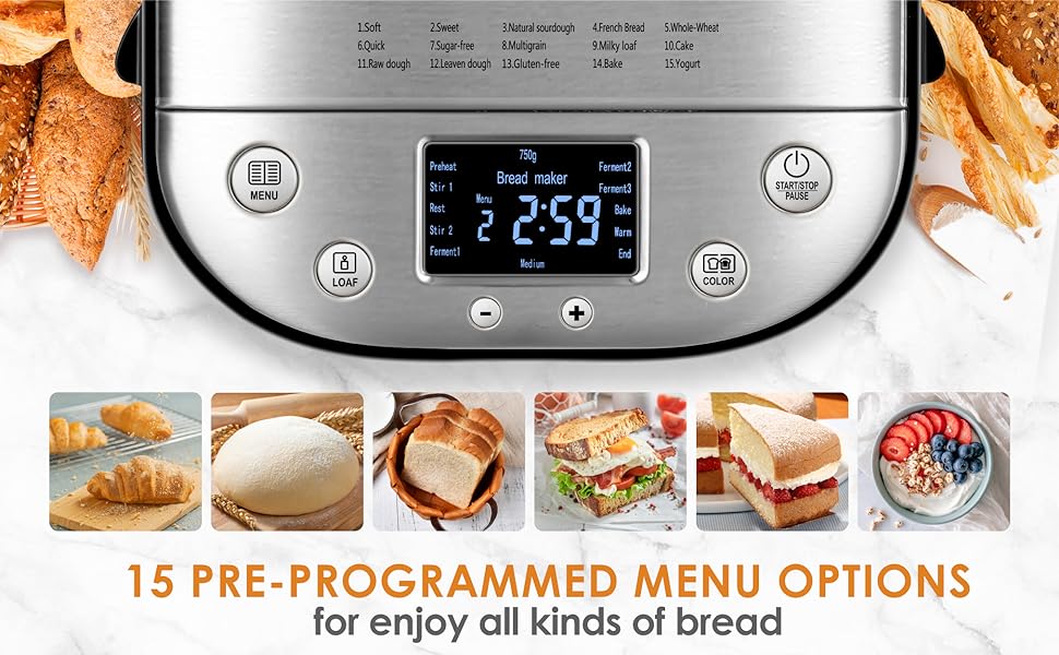 Automatic 15-program bread maker product image 9
