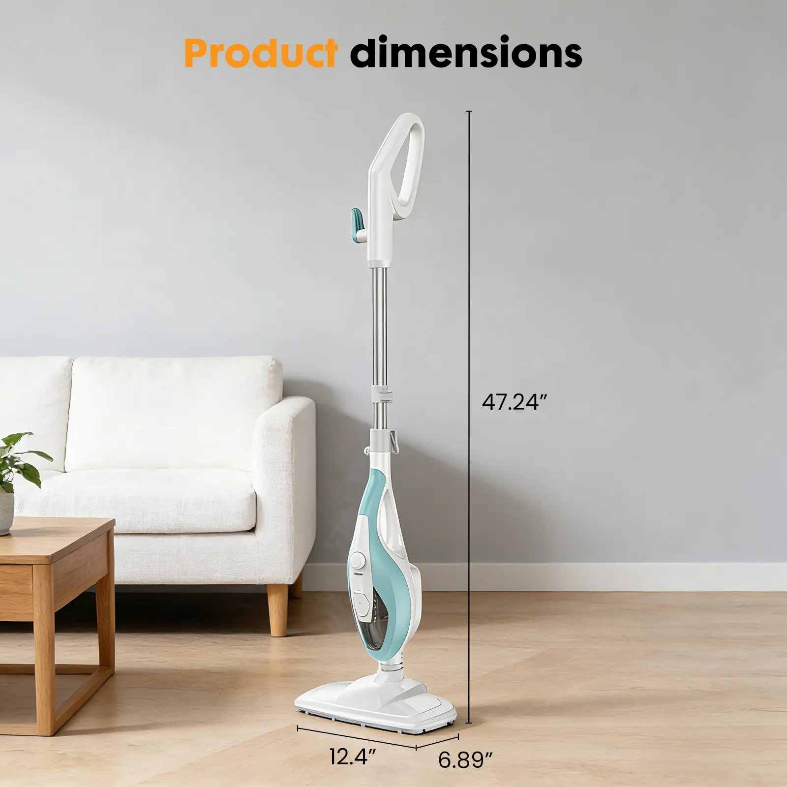 Lightweight Electric Steam Mop, Detachable Handheld ZQ01