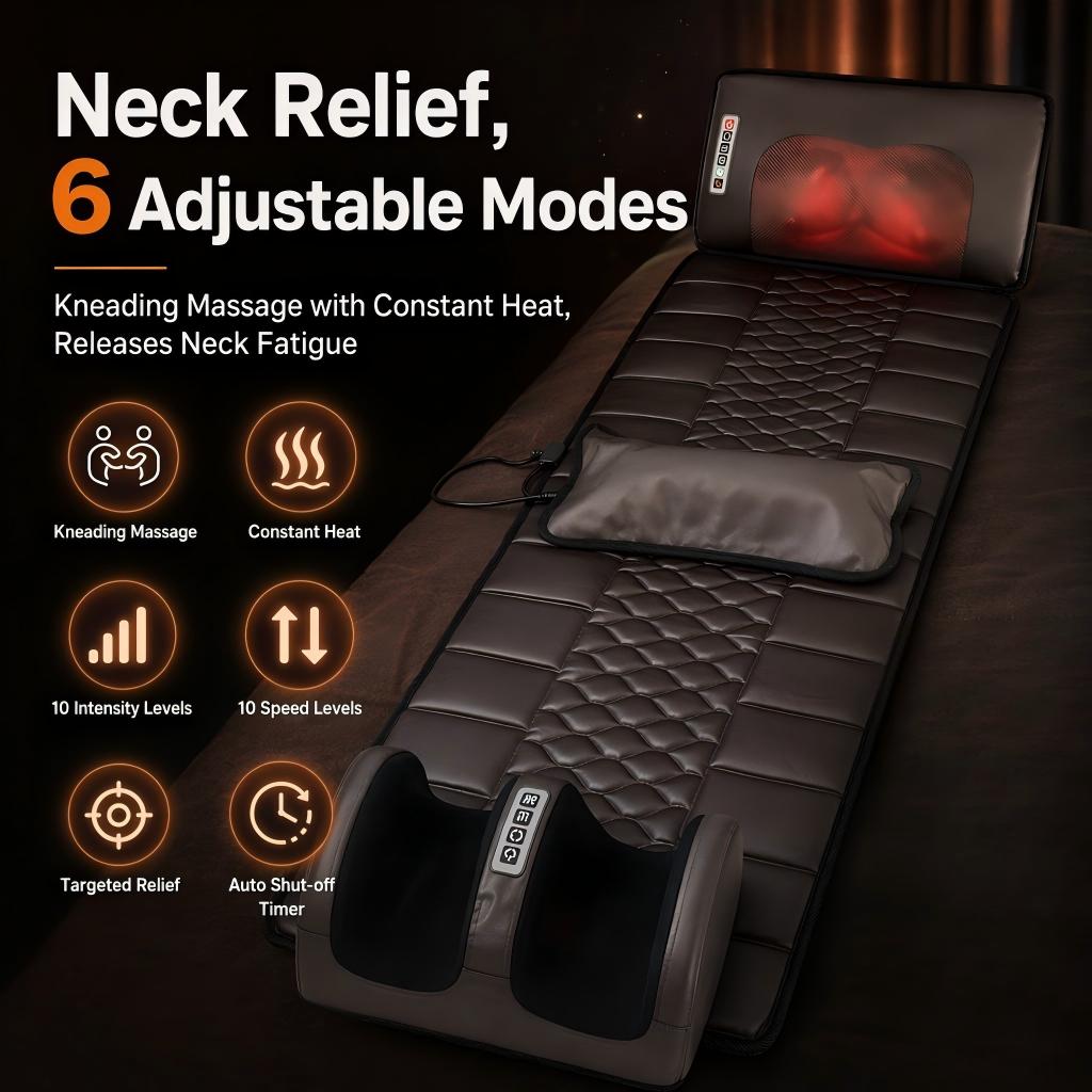 Massage mat neck section