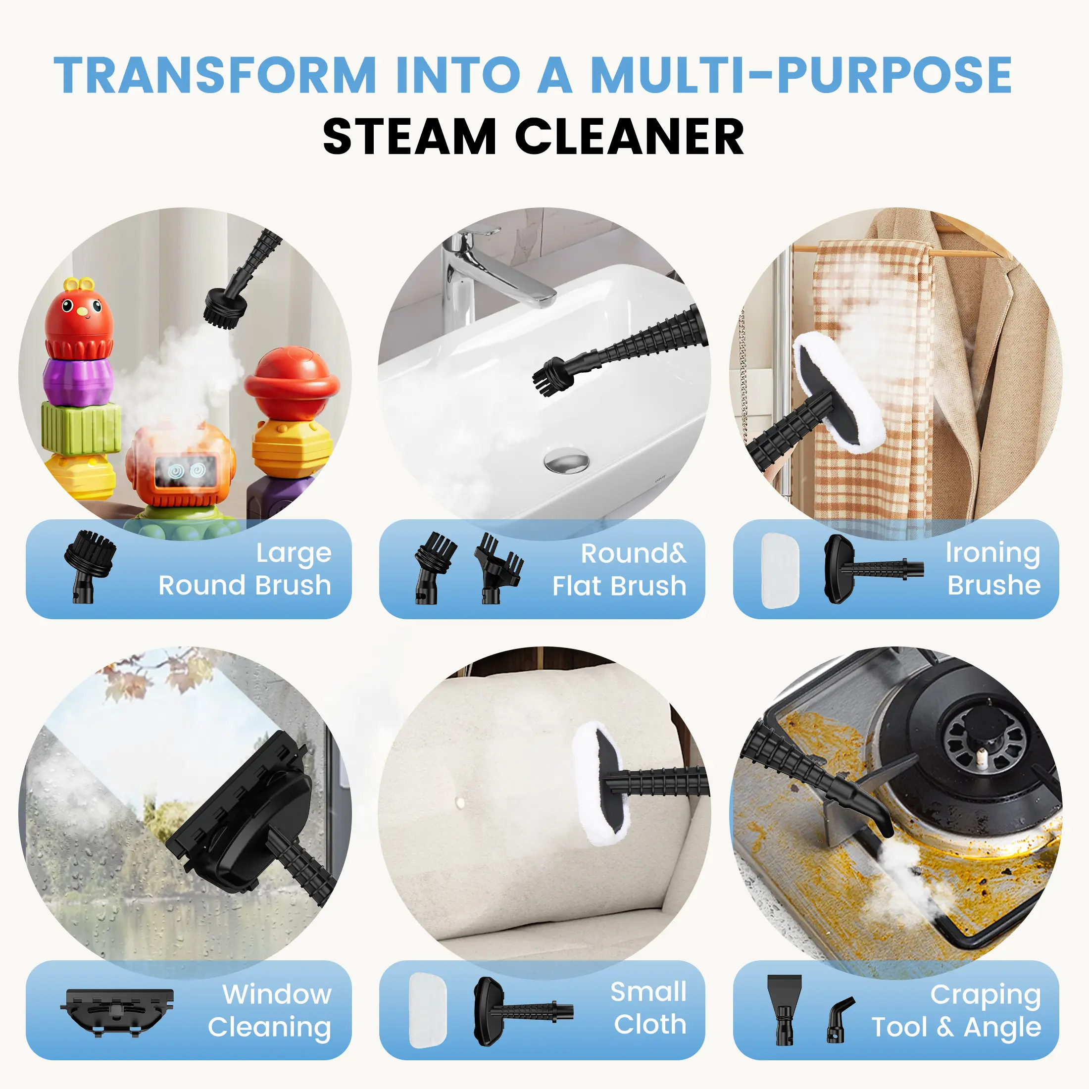 Steam mop accessories