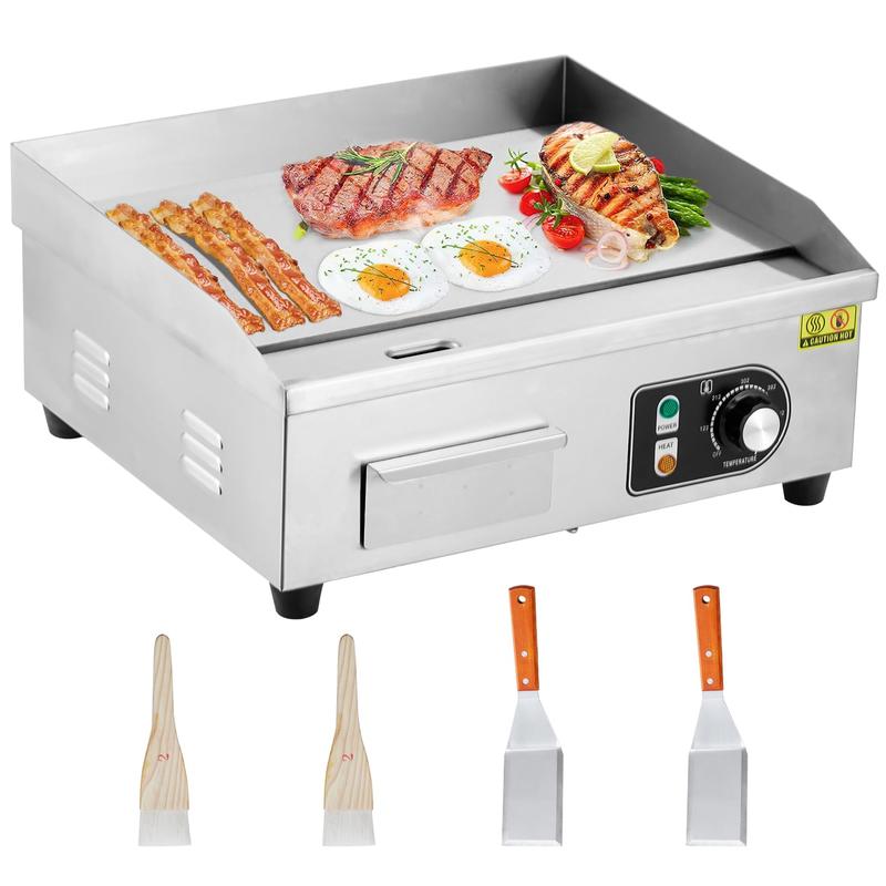 Commercial Electric Griddle 14–30 in 1500W–3000W Stainless