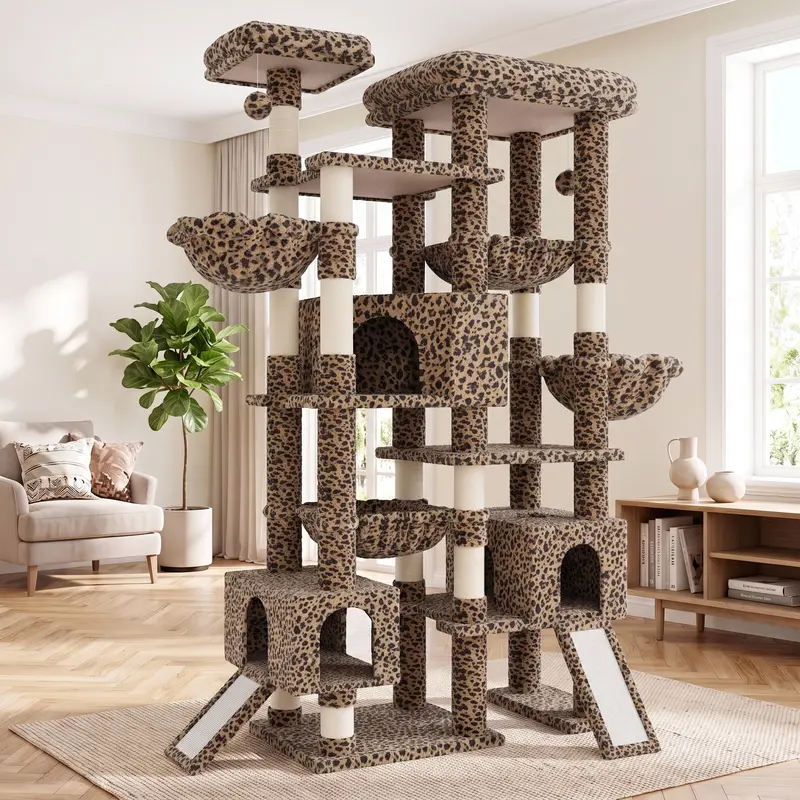 Cat tree tower - Leopard-87 inches