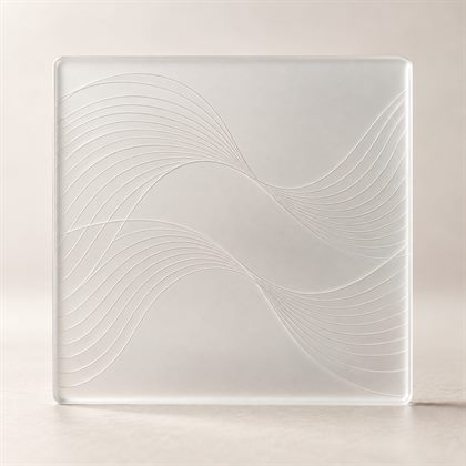 Laser-etched acrylic sample