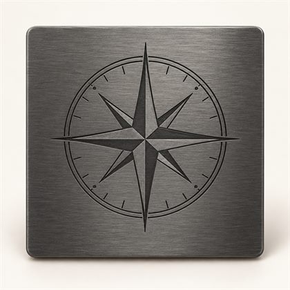 Laser-marked metal sample