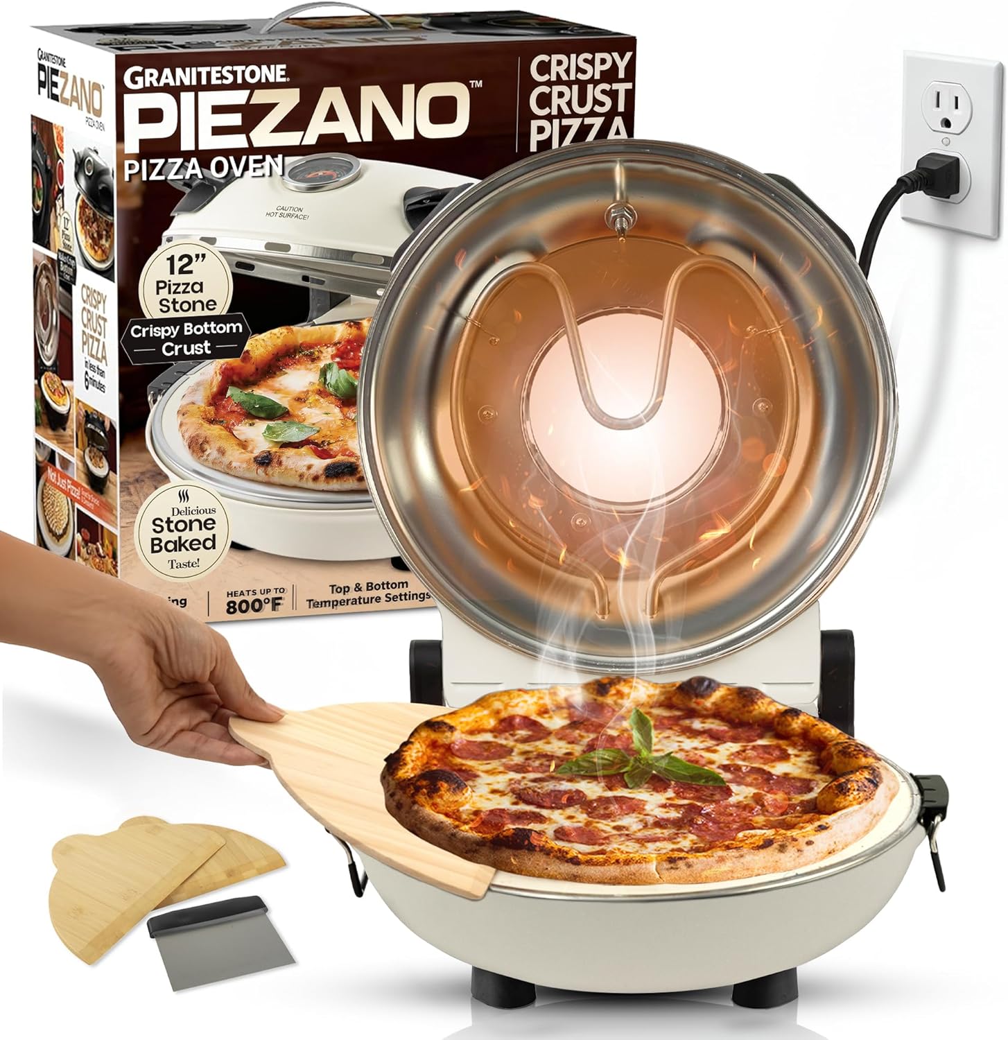12-inch electric countertop pizza oven