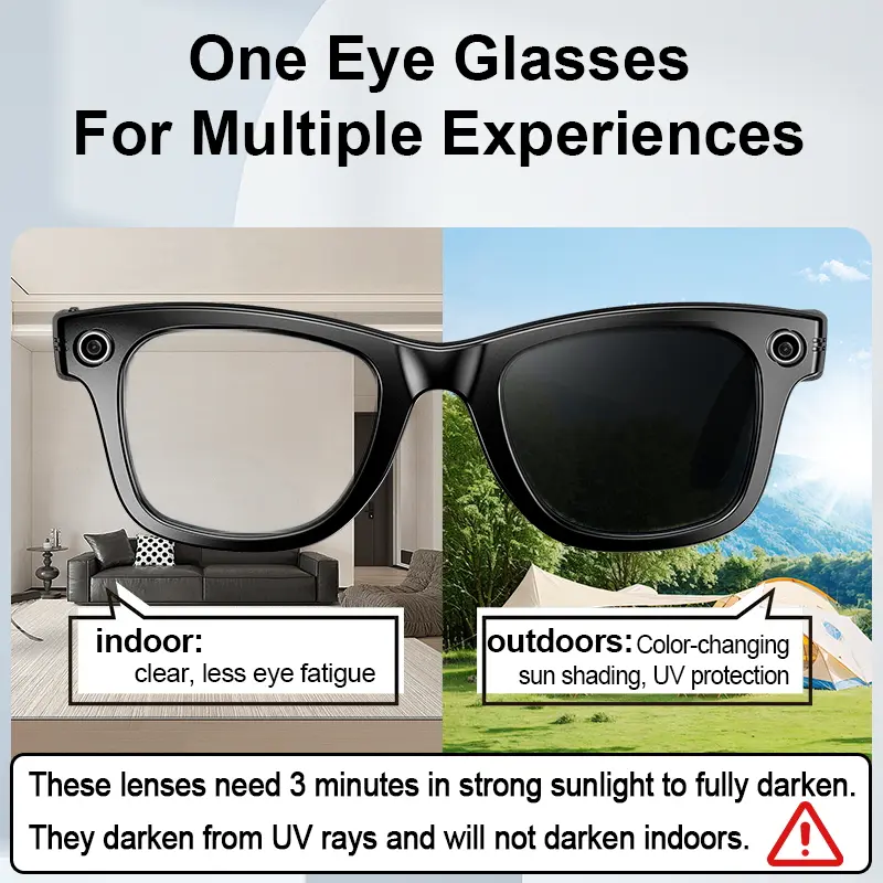 Bluetooth Smart Glasses with 8MP Camera