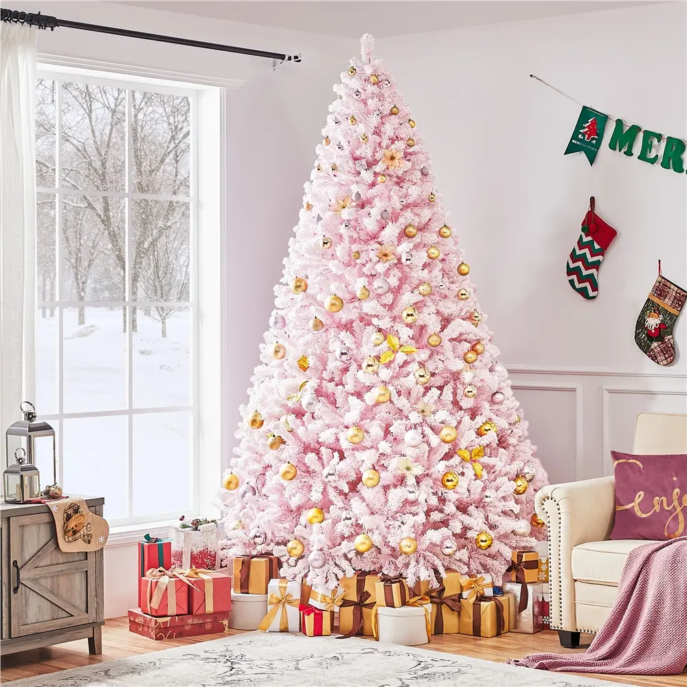 Artificial Christmas tree - Pink-9FT