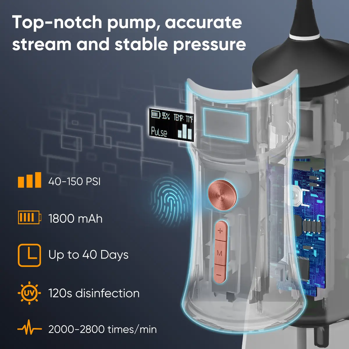 LP221 Cordless UVC Water Flosser