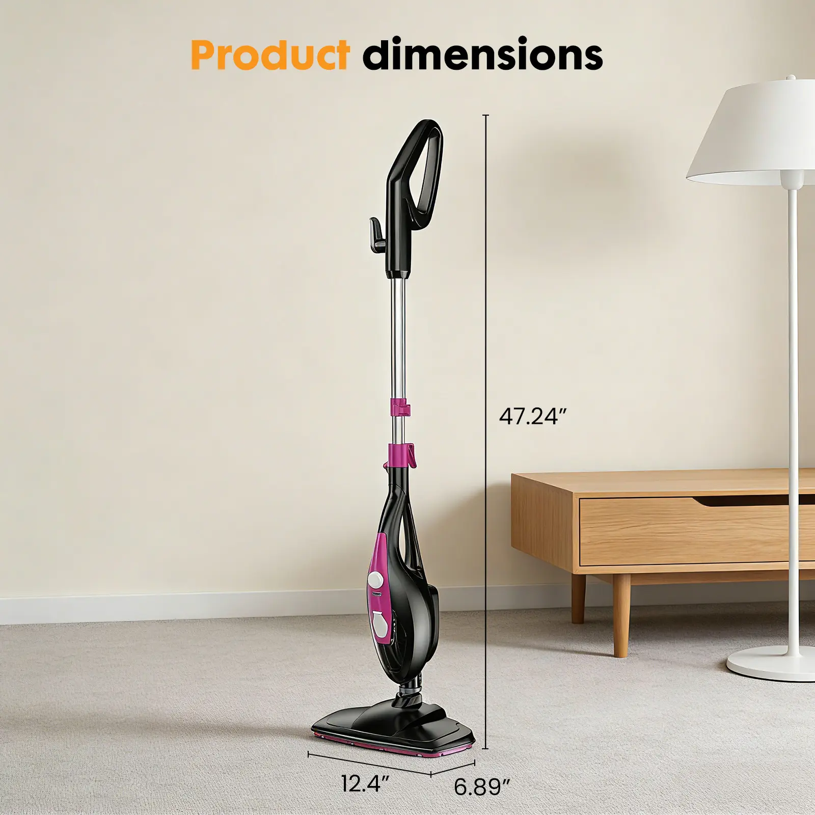 Lightweight Electric Steam Mop, Detachable Handheld ZQ01