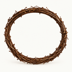 Included natural rattan ring
