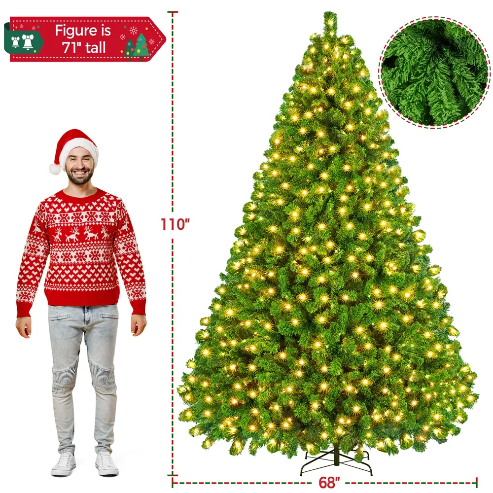 Artificial Christmas tree - Pure Green-9FT