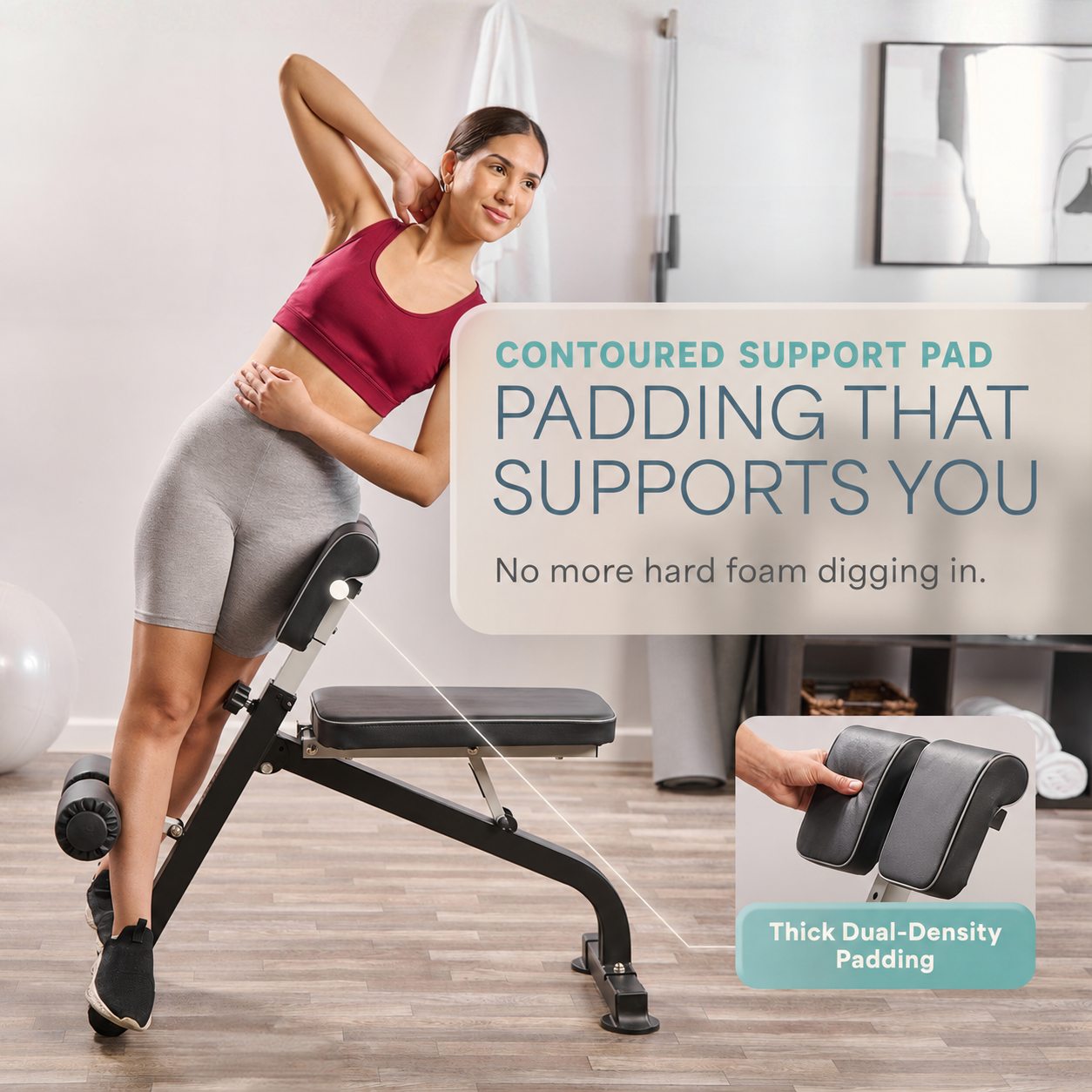 Roman chair padded support detail