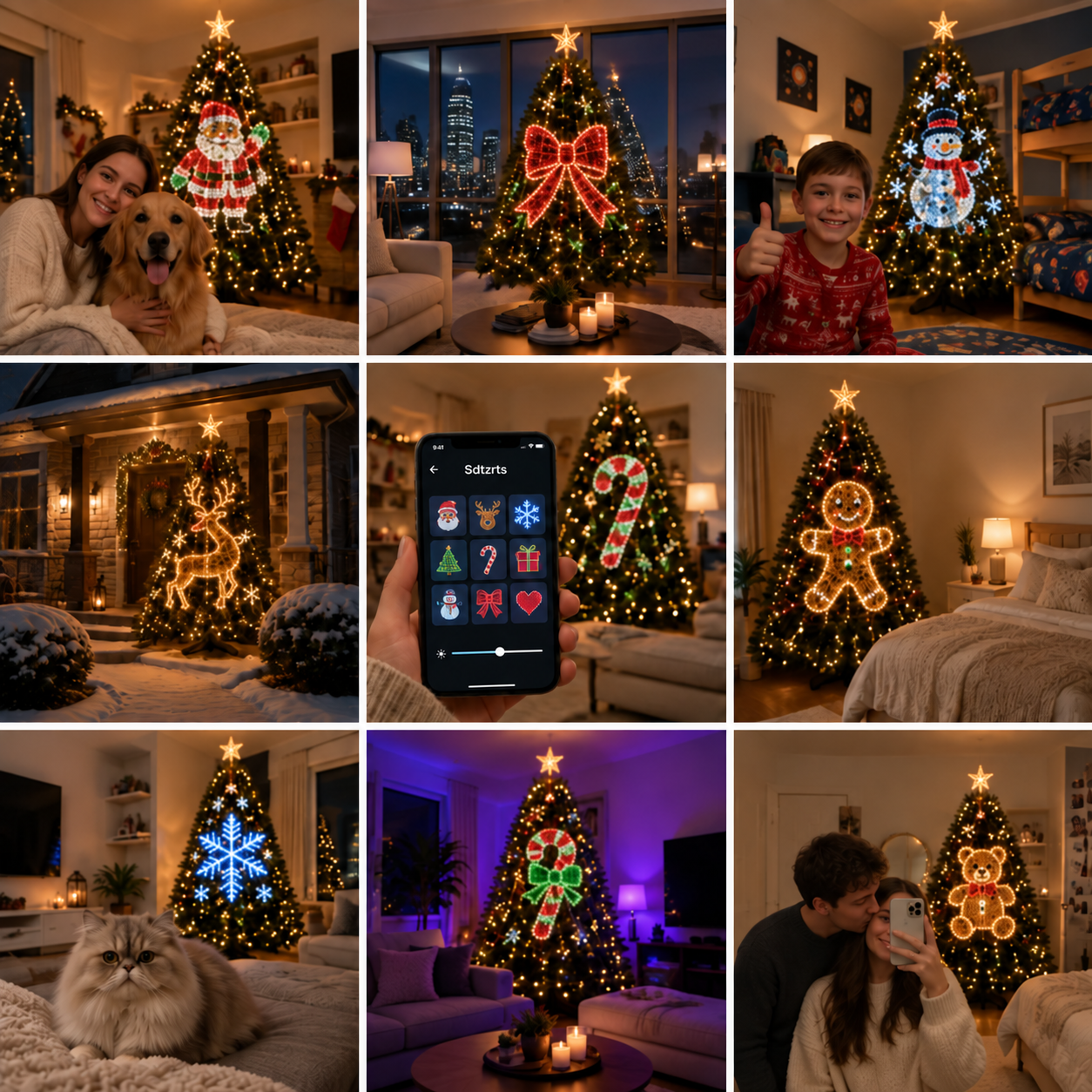 Smart Christmas Tree Lights – App Control, Music Sync & DIY Designs