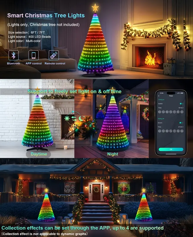 7ft smart RGB Christmas tree light product image 9