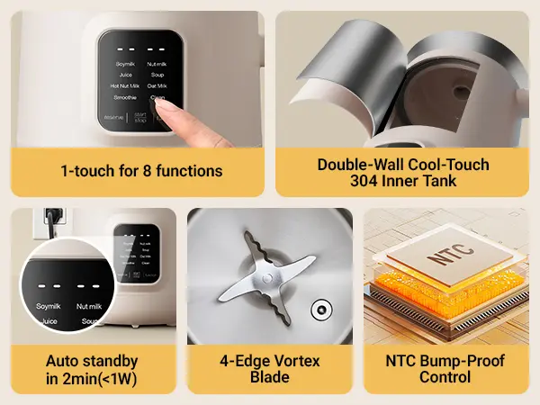 Bear 8-in-1 nut milk maker detail image 8