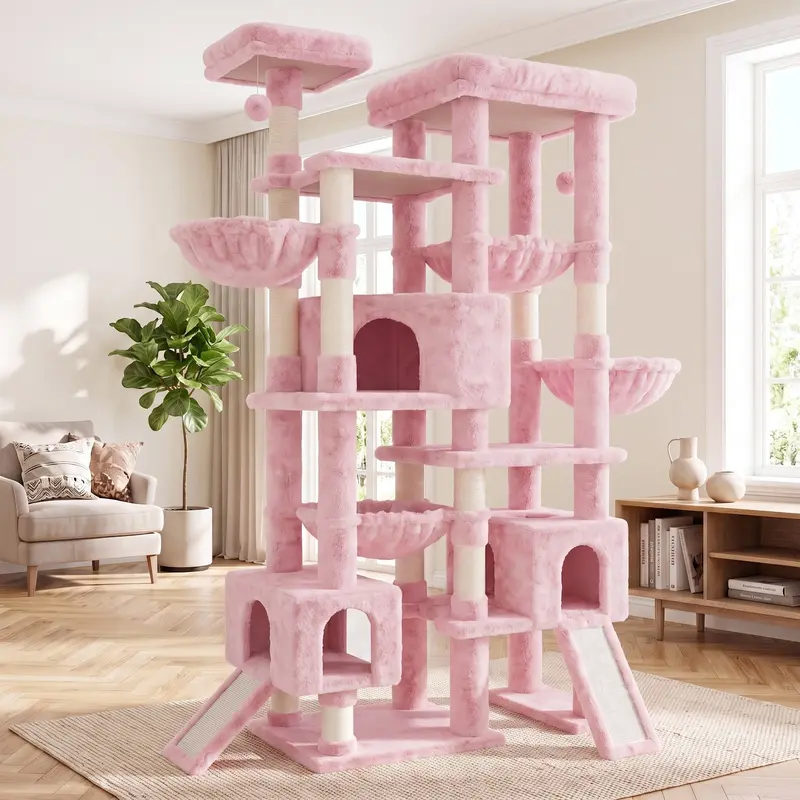 Cat tree tower - Pink-87 inches