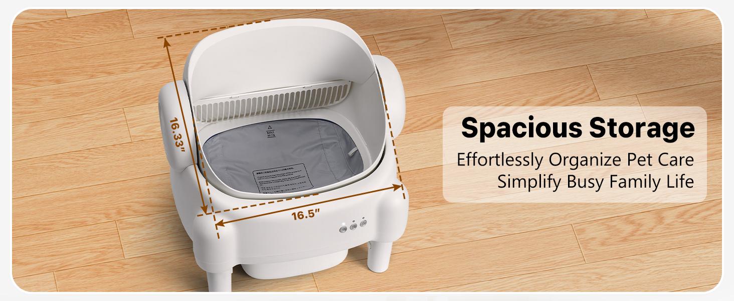 Open top automatic litter box design