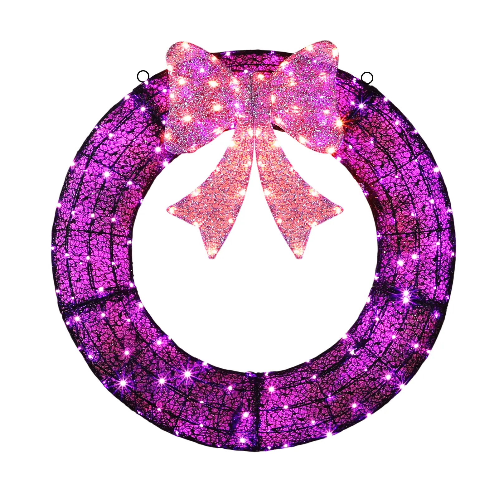 Black giant LED Christmas wreath 36 inch